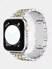 Золотой металлический ремешок для Apple Watch 38, 40, 41, 42, 44, 45, 49 мм стальной браслет