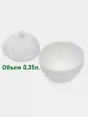 Белый сахарница с крышкой