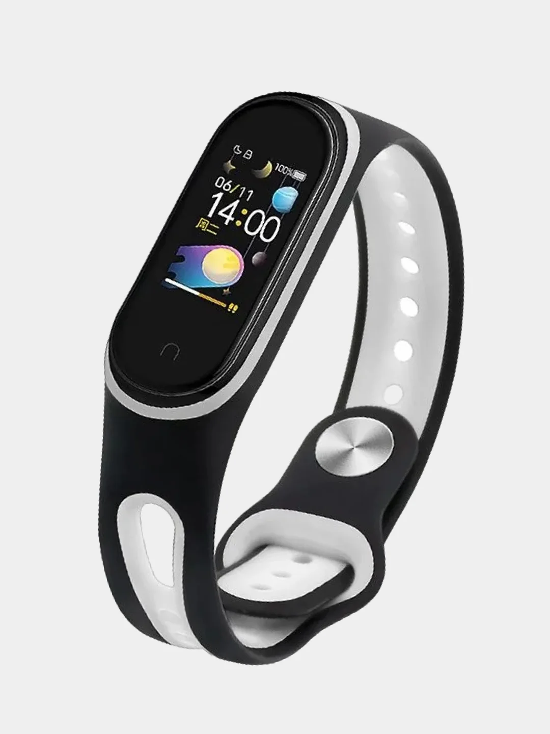 Темно-синий силиконовый ремешок спортивный для Xiaomi Mi Band 3 / 4 / 5/ 6