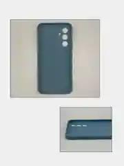 Синий меланж чехол для Samsung Galaxy A54 / самсунг А54, цветная накладка