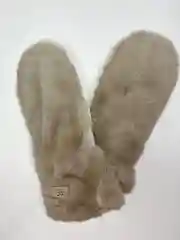Бежевый варежки теплые меховые, зимние женские, UGS Fashion