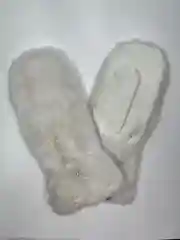 Белый варежки теплые меховые, зимние женские, UGS Fashion