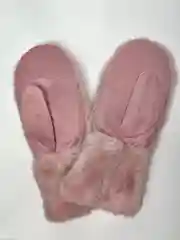 Коралловый меланж варежки теплые меховые, зимние женские, UGS Fashion