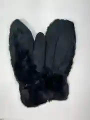 Черный варежки теплые меховые, зимние женские, UGS Fashion
