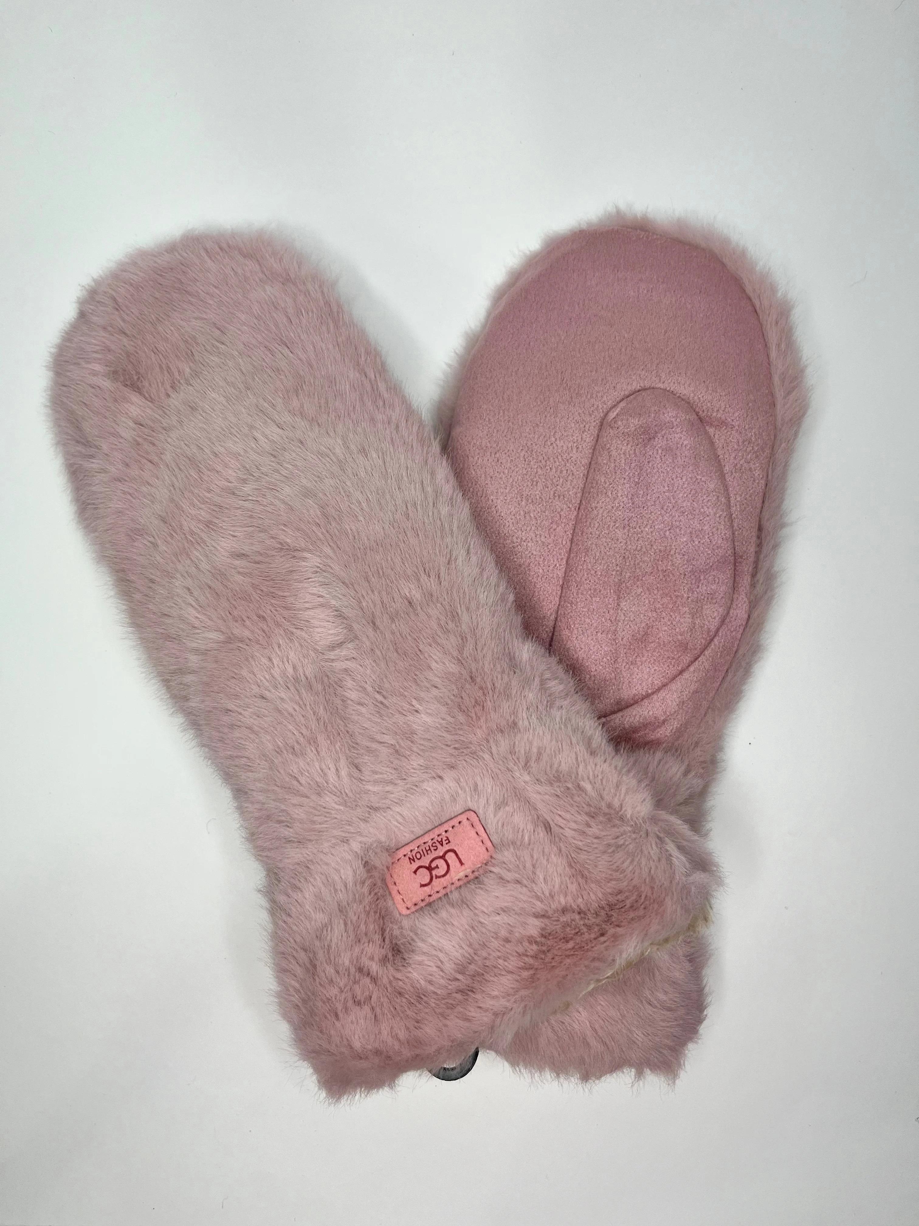 Коричневый варежки теплые меховые, зимние женские, UGS Fashion