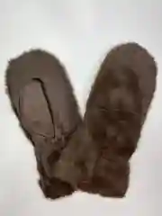 Коричневый варежки теплые меховые, зимние женские, UGS Fashion