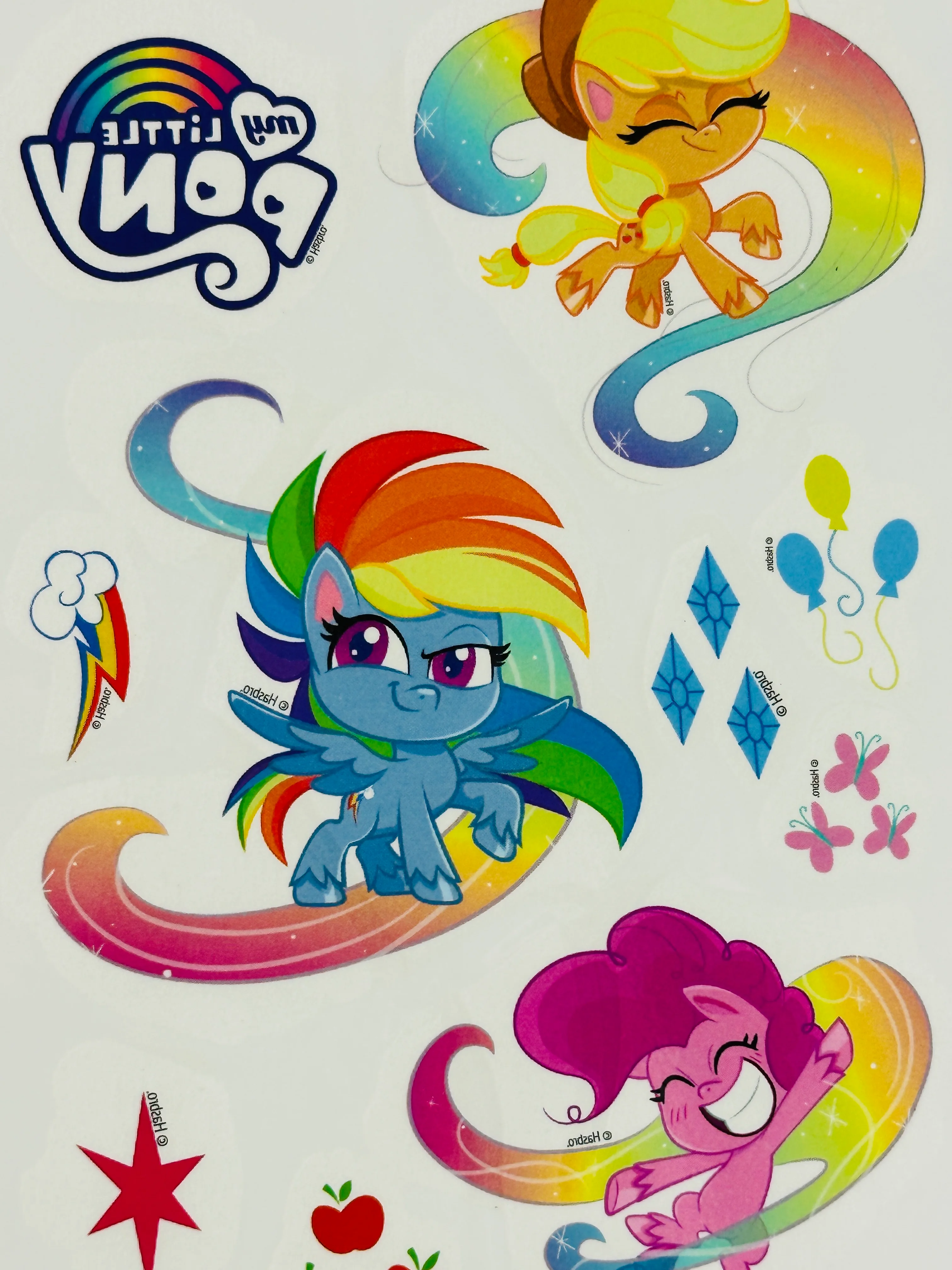 Набор детских тату татуировок переводок my little pony маленький пони пинки пай 2 листа