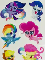 Набор детских тату татуировок переводок my little pony маленький пони пинки пай 2 листа