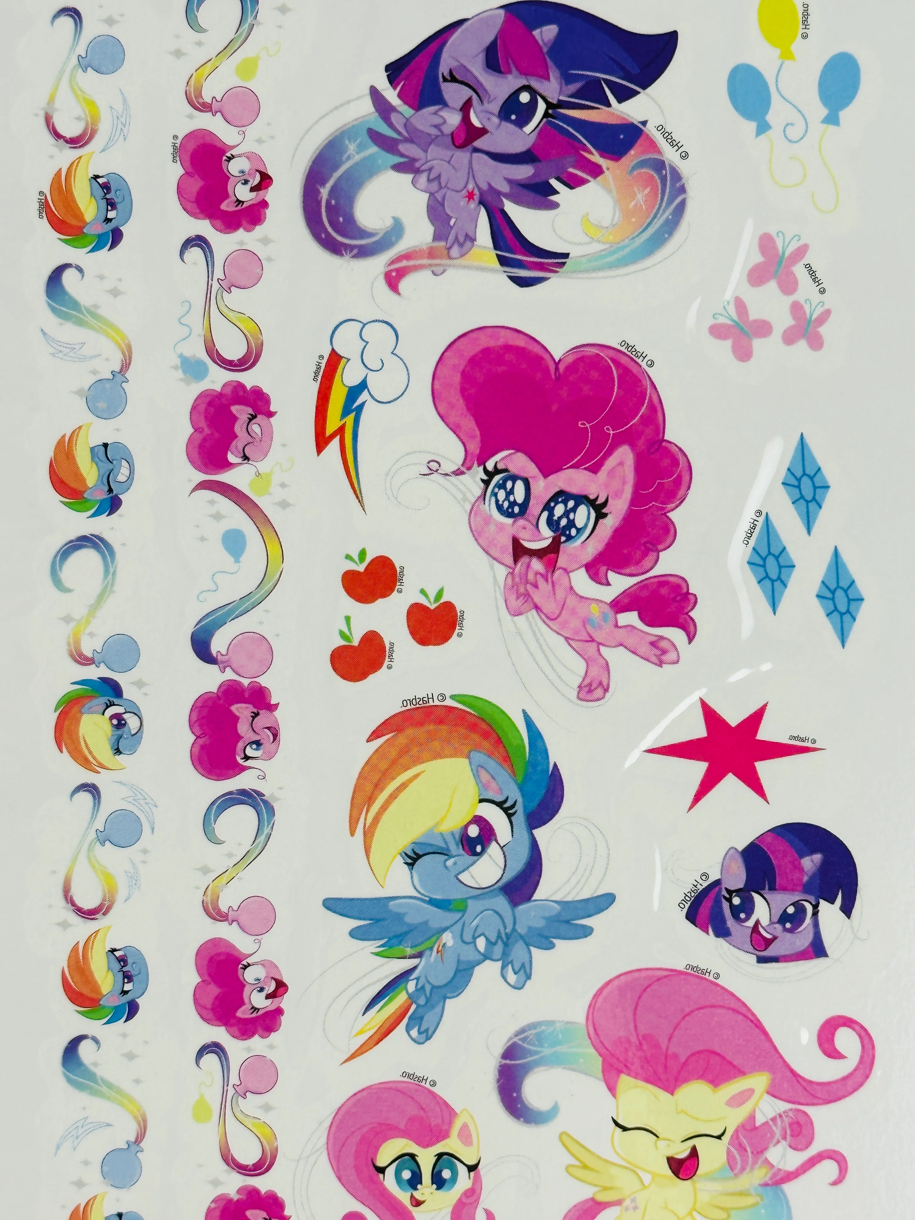 Набор детских тату татуировок переводок my little pony мой маленький пони татушки 2 листа