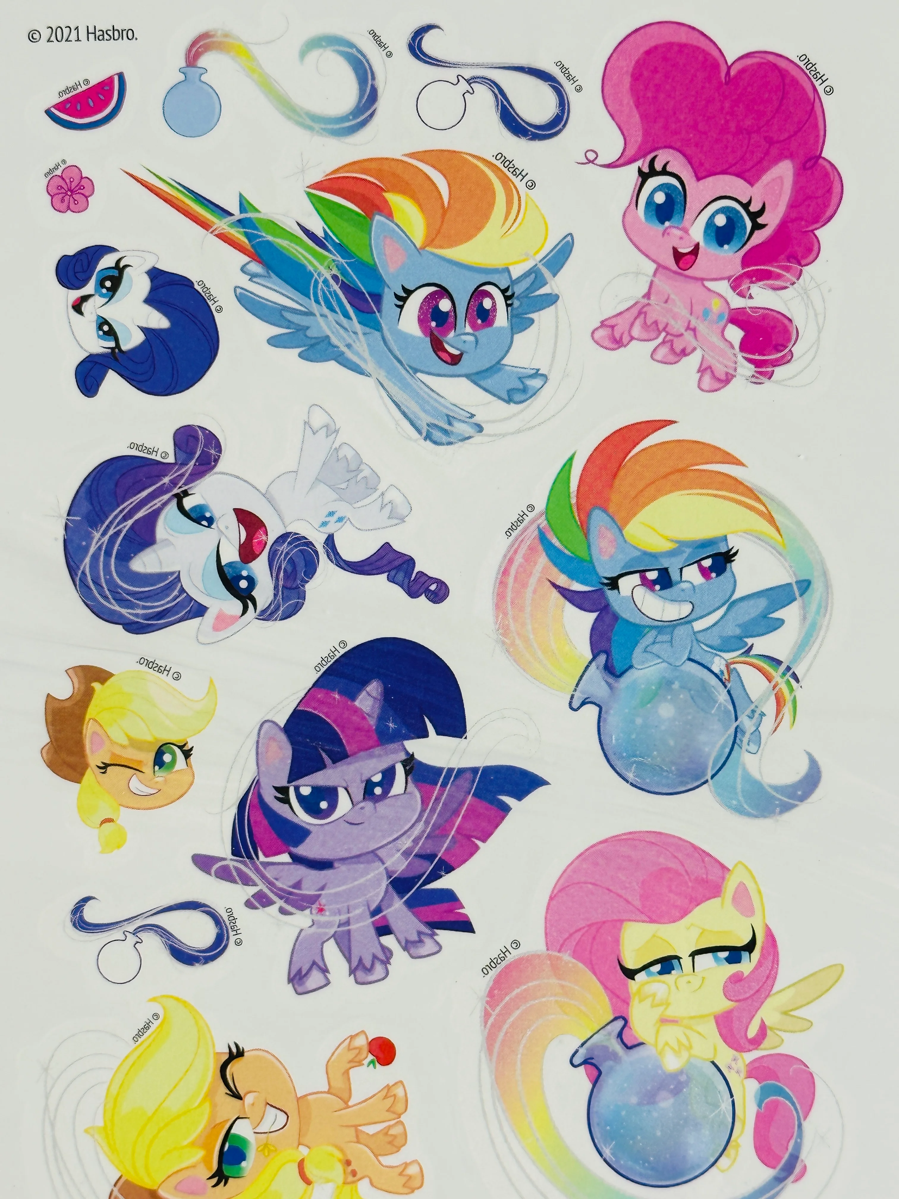 Набор детских тату татуировок переводок my little pony мой маленький пони татушки 2 листа