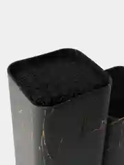 Черный подставка для ножей с доской