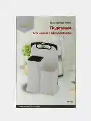 Черный подставка для ножей с доской