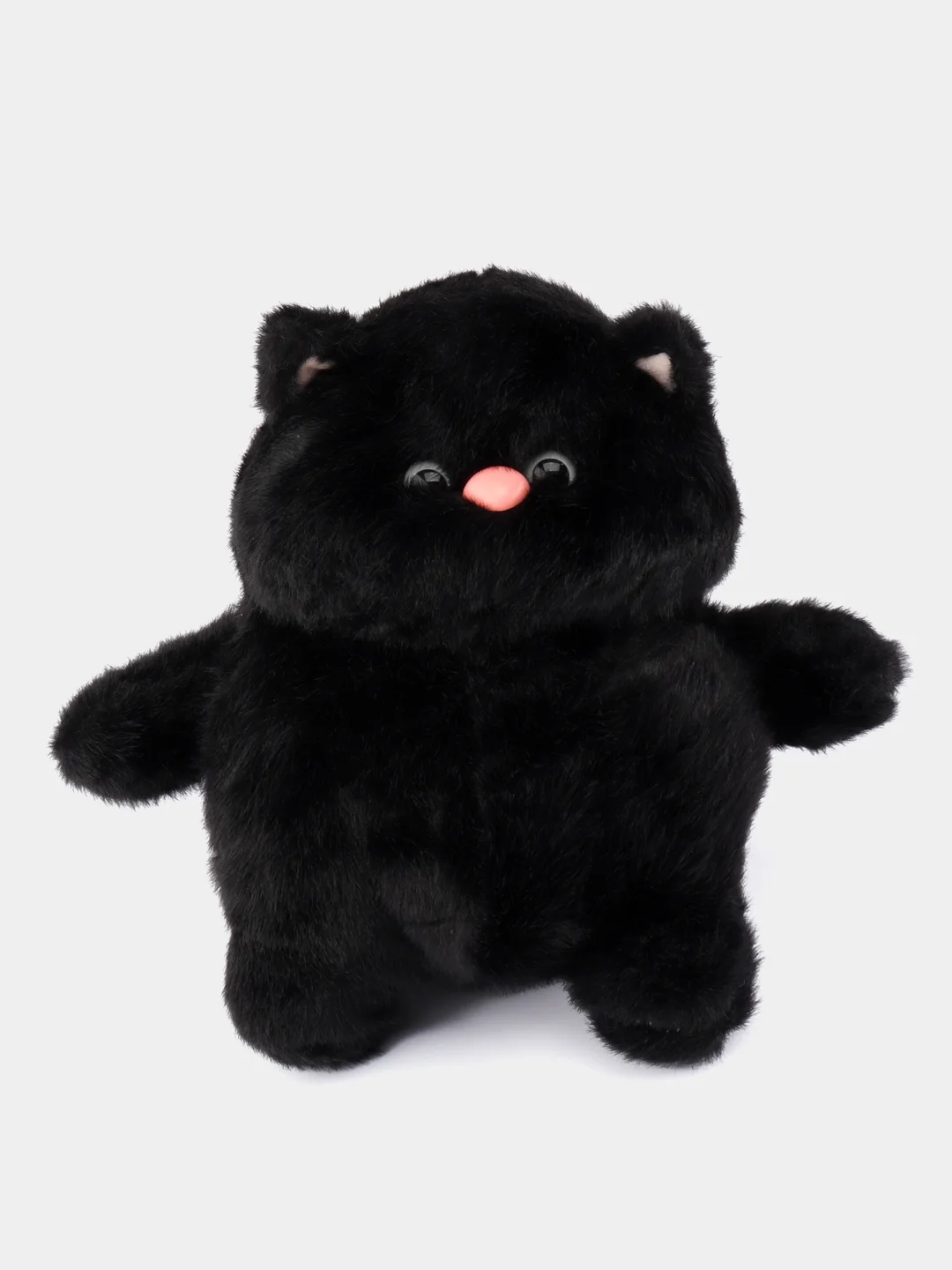 Черный мягкая игрушка Кот, плюшевый Котик