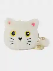 Белый кошелек - брелок Кот / Плюшевая мягкая игрушка Котик