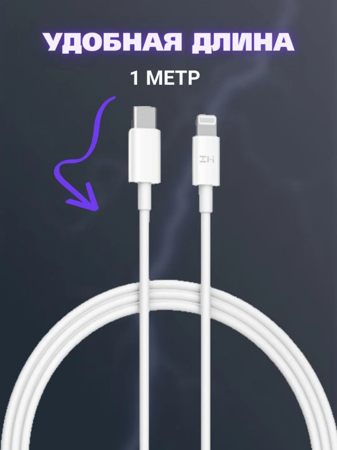 Комплект быстрой зарядки для iPhone блок+провод Lightning - Type-C