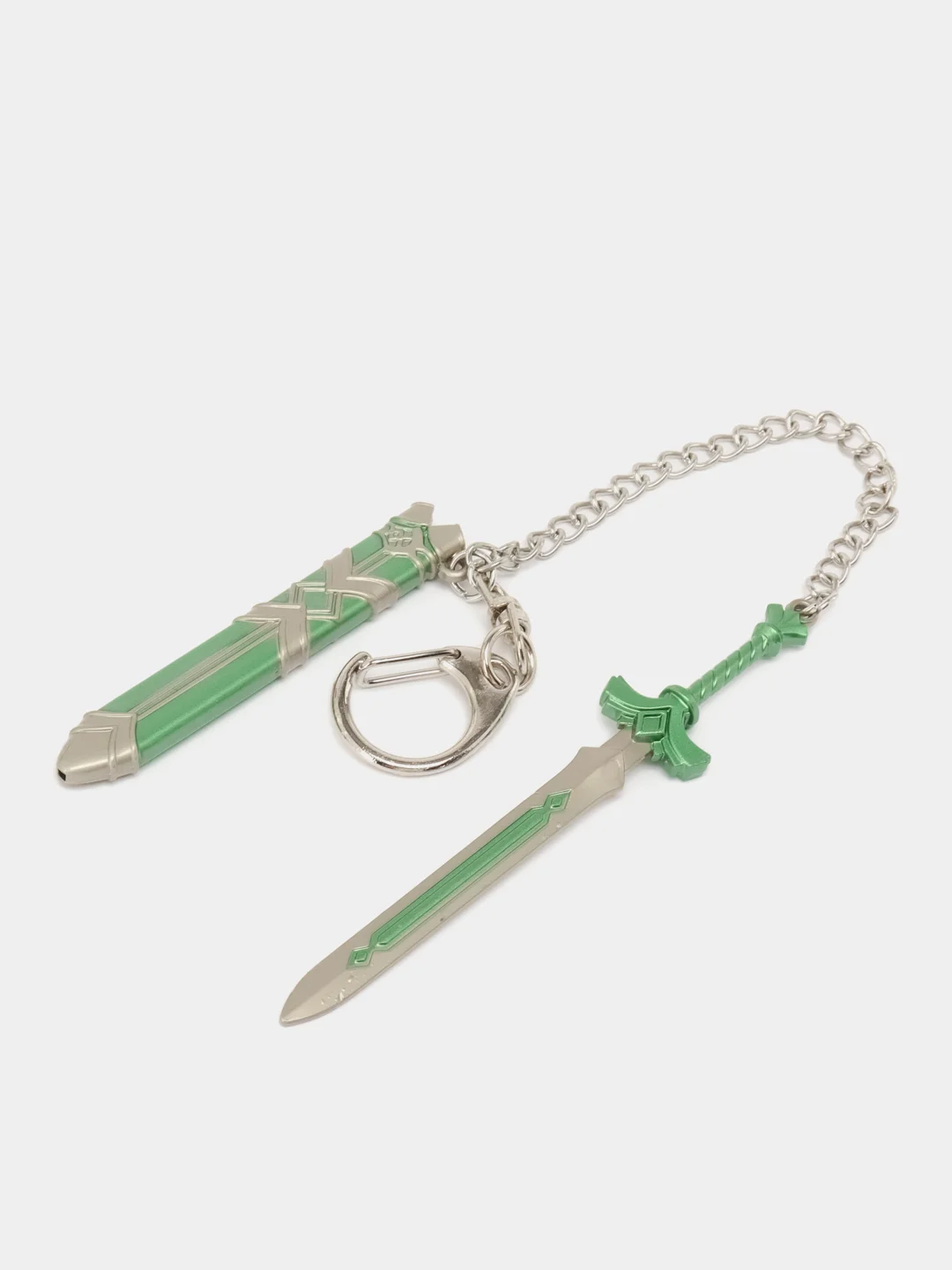 Бирюзовый меч с ножнами Зельда, игрушка-брелок "Master Sword" "Меч Линка" "Меч Богини" Соул Солид