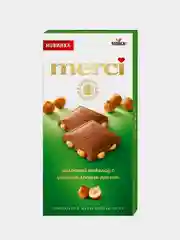 Шоколад Merci Молочный с цельным лесным орехом, 100 г