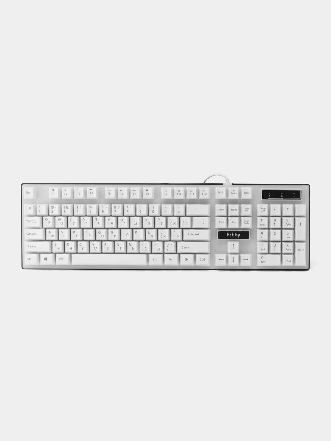 Белый клавиатура с подсветкой и мышь Frrby HK-01