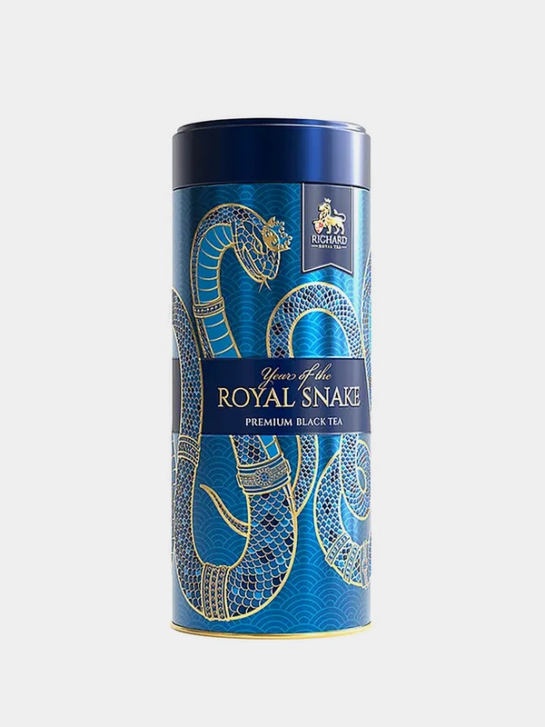 Чай черный листовой Richard "Year of the Royal Snake", голубой , змея ,в подар /упак. 90г