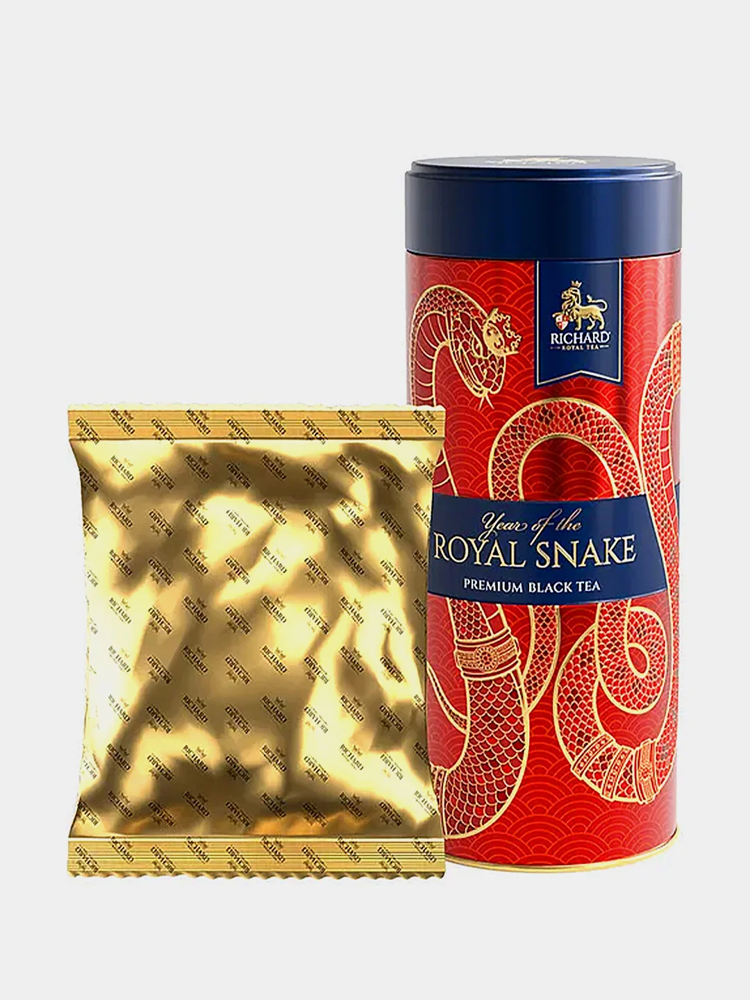 Чай черный листовой Richard "Year of the Royal Snake. Красный", змея, в под/ упак.90 г
