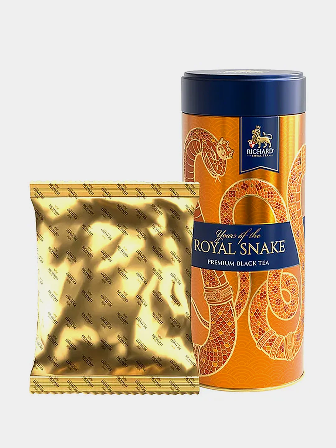 Чай черный крупнолистовой Richard "Year of the Royal Snake,  оранжевый", змея , 90 г