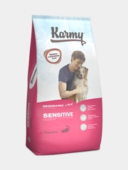 Сухой корм KARMY Sensitive Medium&Maxi Лосось 14кг для ср. и кр. пород с чувст-ным пищев-м