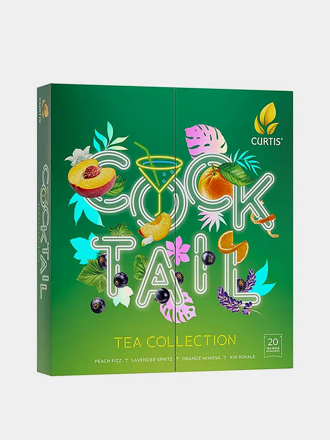 Чай Curtis "Cocktail Tea Collection. Зеленый", ассорти, 32г, 20 пакетиков