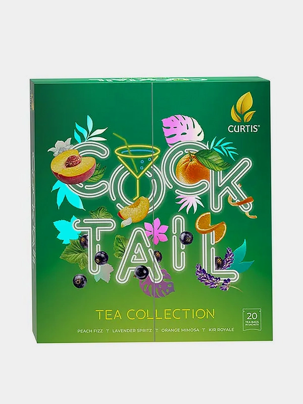 Чай Curtis "Cocktail Tea Collection. Зеленый", ассорти, 32г, 20 пакетиков