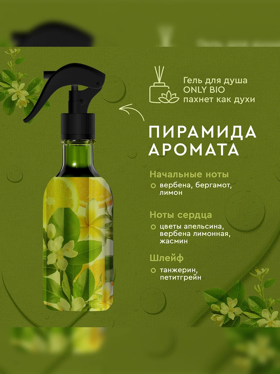 Аромаосвежитель воздуха Only Bio Art & Natural Апельсиновый сад, 320 мл