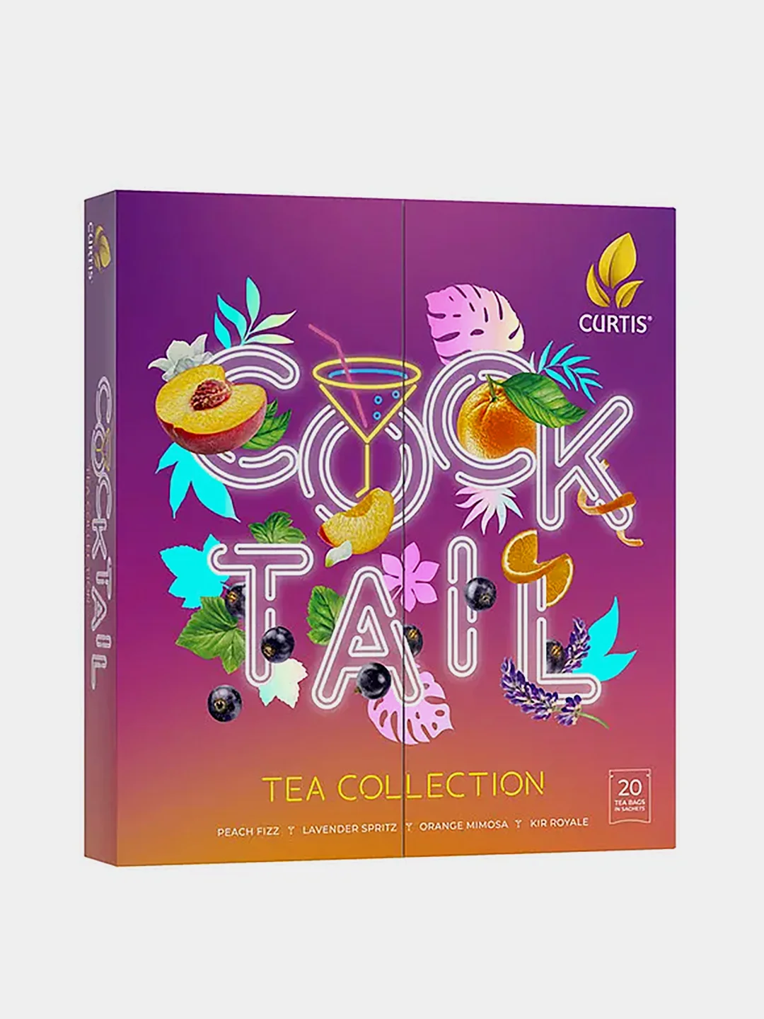 Чай Curtis "Cocktail Tea Collection. Фиолетовый" ассорти, 32г, 20 пакетиков