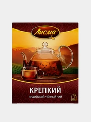Чай чёрный Лисма "Крепкий", индийский, байховый, 100 пакетиков по 2 г