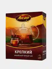 Чай чёрный Лисма "Крепкий", индийский, байховый, 100 пакетиков по 2 г
