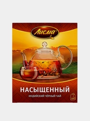 Чай чёрный Лисма "Насыщенный", индийский, байховый, 100 пакетиков по 1,8 г