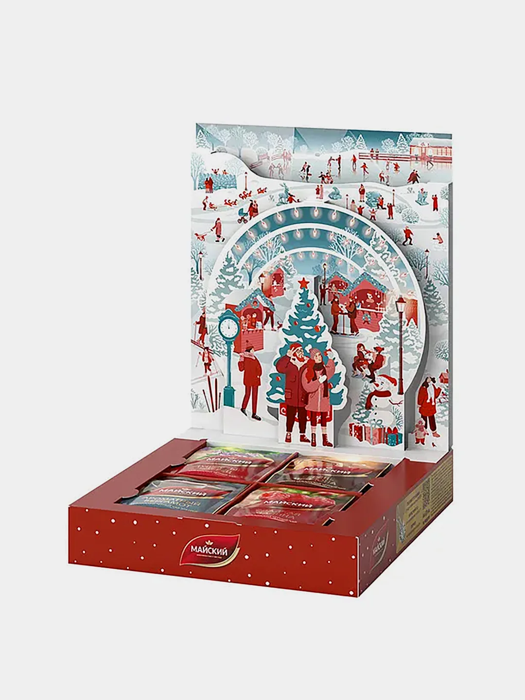Чай Майский "Зимний 3Д пейзаж. Парк", ассорти, 31г, 20 сашетов