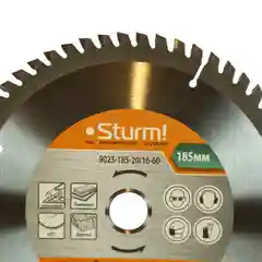 Серый диск пильный Sturm! 9023-185-20/16-60