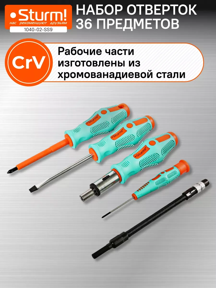 Бирюзовый набор отверток 1040-02-SS9