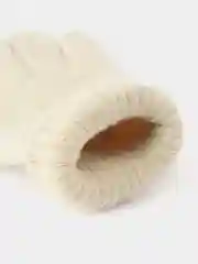 Молочный перчатки женские теплые вязаные мягкие