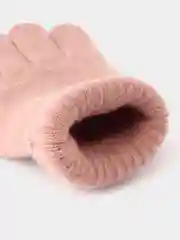 Розовый перчатки женские теплые вязаные мягкие