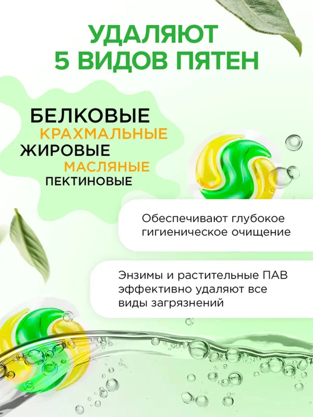 Капсулы для стирки SYNERGETIC COLOR, 100 штук