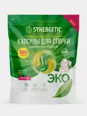 Капсулы для стирки SYNERGETIC COLOR, 100 штук