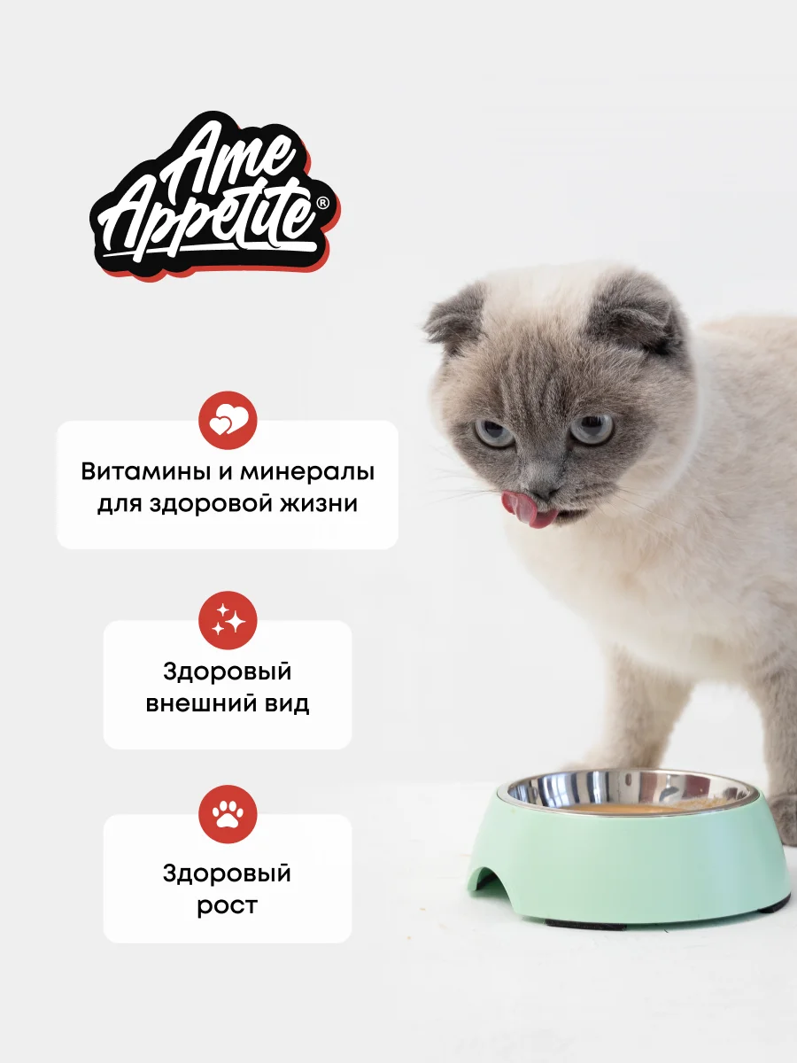 AmeAppetite сухой полнорационный корм "мясное ассорти" для котят с 2 до 12 месяцев