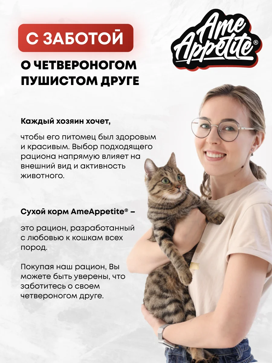 AmeAppetite сухой полнорационный корм "мясное ассорти" для котят с 2 до 12 месяцев