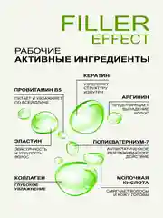 Набор MIXTON: шампунь, бальзам восстановление FILLER EFFECT и несмываемый крем спрей