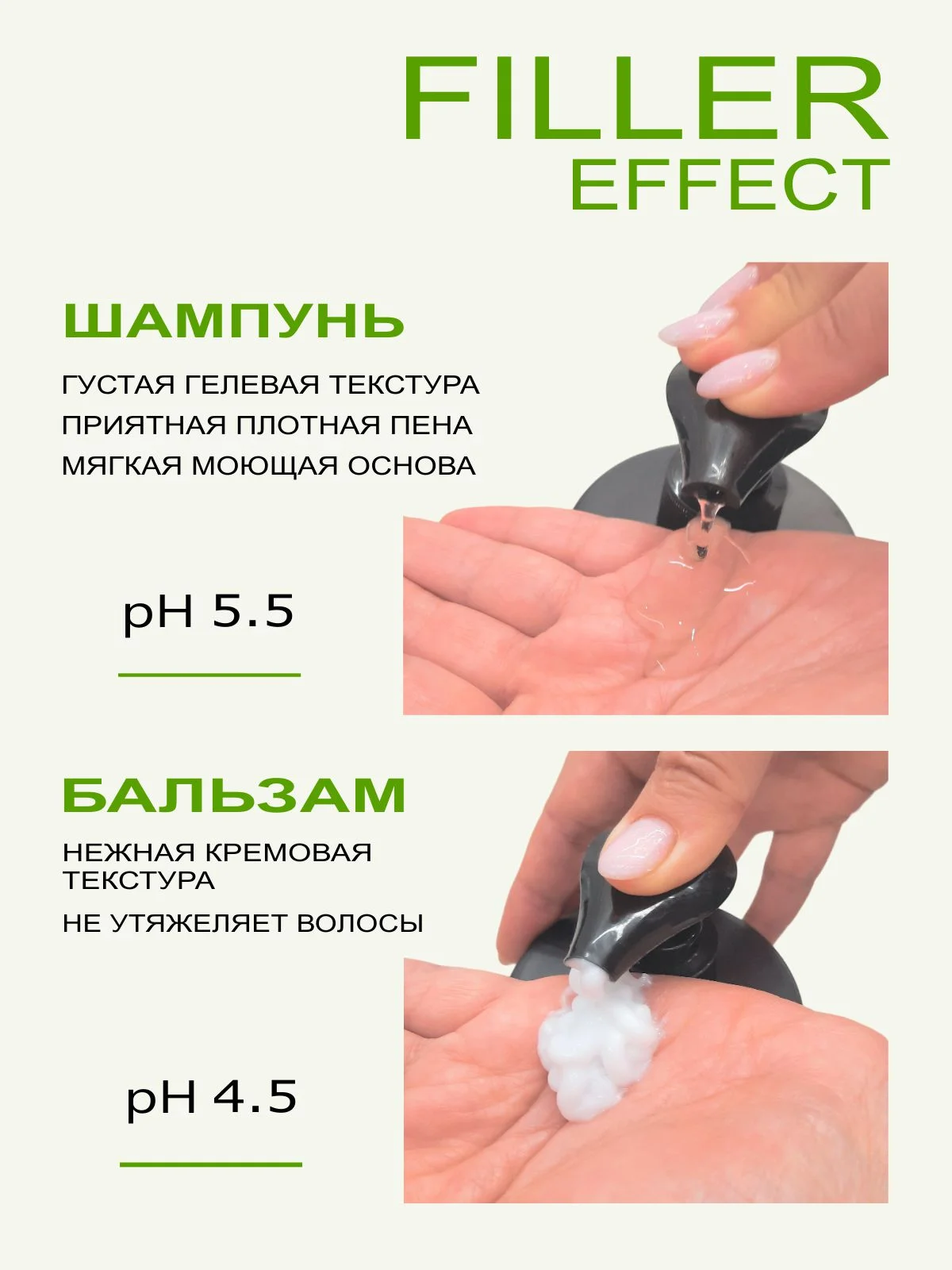 Набор MIXTON: шампунь, бальзам восстановление FILLER EFFECT и несмываемый крем спрей