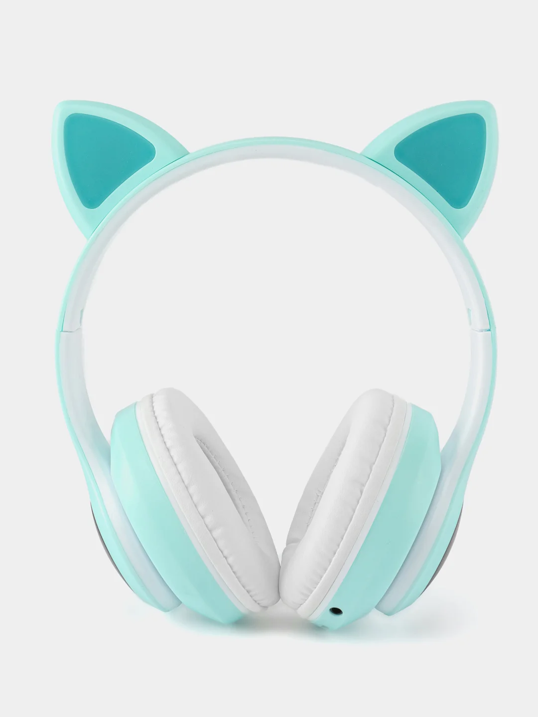 Бирюзовый беспроводные светящиеся Bluetooth-наушники с ушками CAT