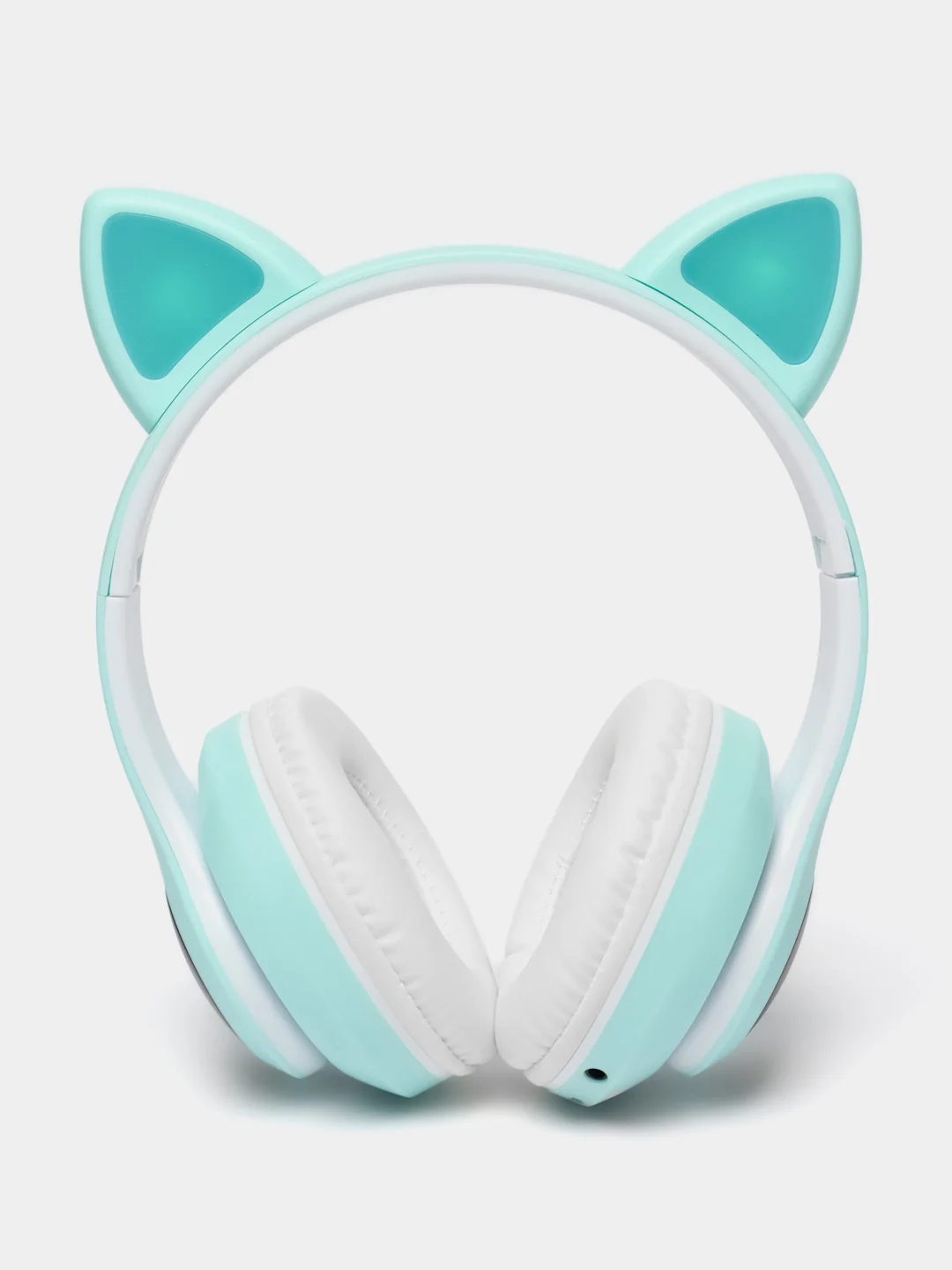Бирюзовый беспроводные светящиеся Bluetooth-наушники с ушками CAT
