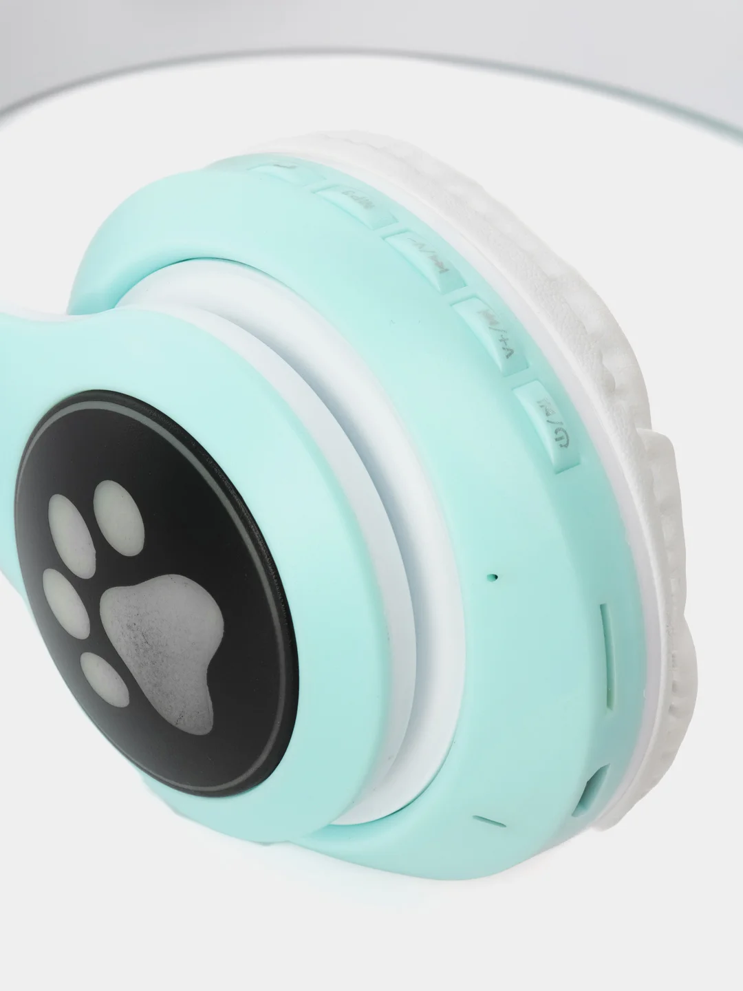 Бирюзовый беспроводные светящиеся Bluetooth-наушники с ушками CAT