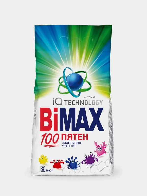 Стиральный порошок BiMax 100 пятен, автомат, 9000г