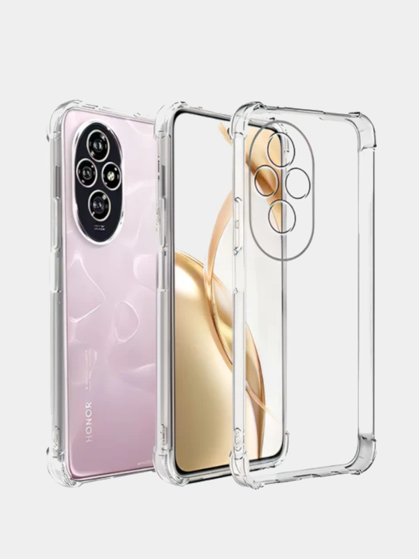 Чехол Honor 200 5G / Хонор 200 5Г , прозрачный, противоударный, силиконовый