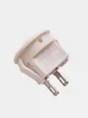 Белый набор выключателей клавишных 250В MICRO круглых, 3А (2с) 10 штук